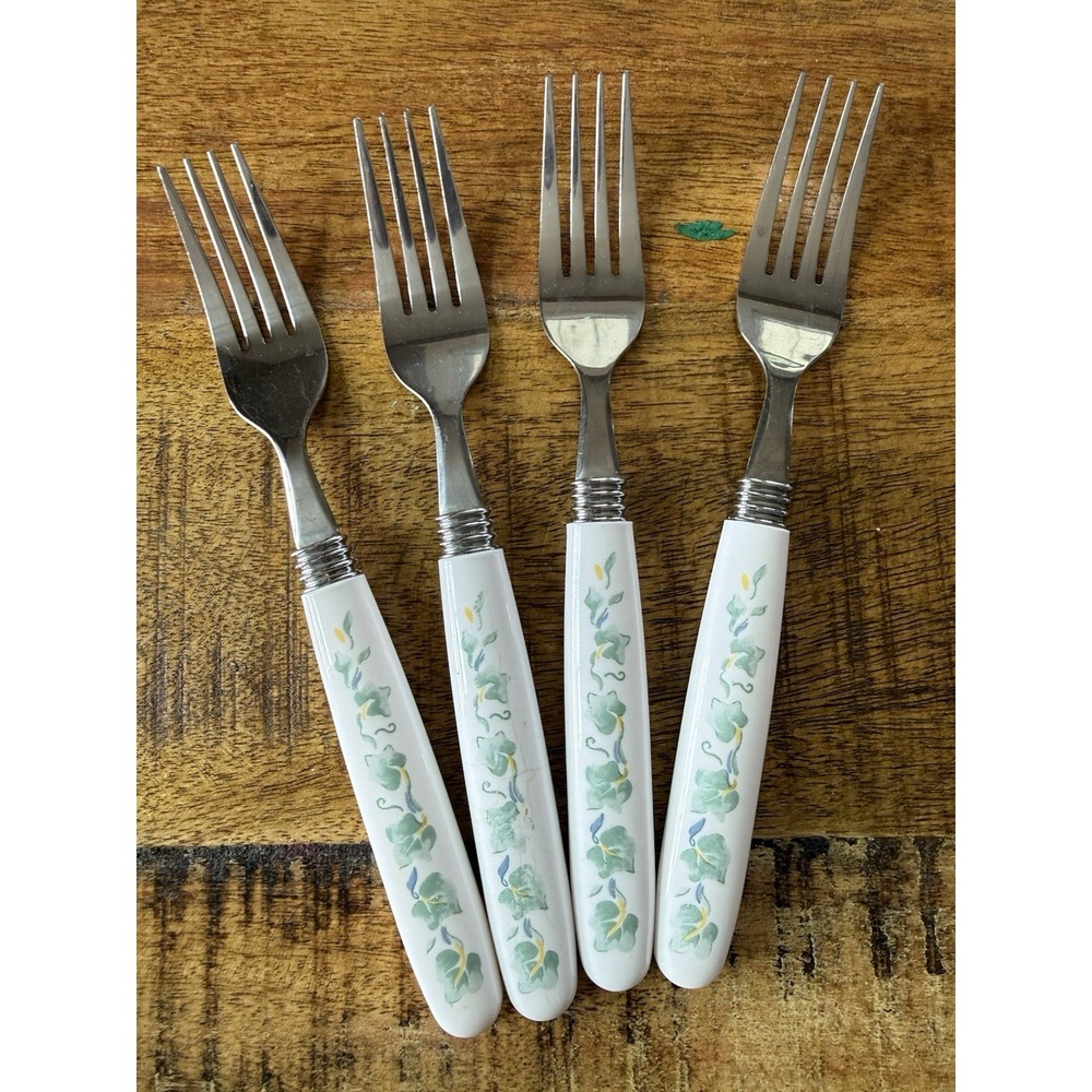 Corelle Corning Vintage Calloway Ivy Forks (4) Set Of Four